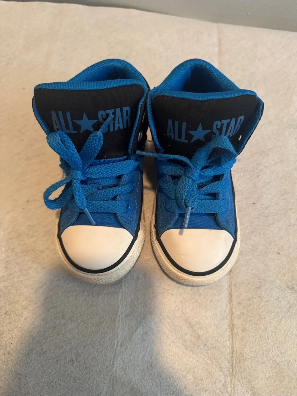 Converse Kids Black and Blue High-Top Sneakers